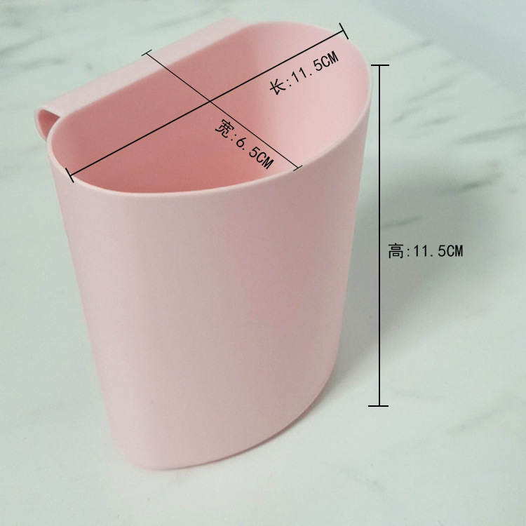 Pequeño carrito de almacenamiento en rack pegatinas pequeña cesta colgante cesta de almacenamiento cocina vajilla misceláneas pequeño cubo colgante de plástico de escritorio bote de basura