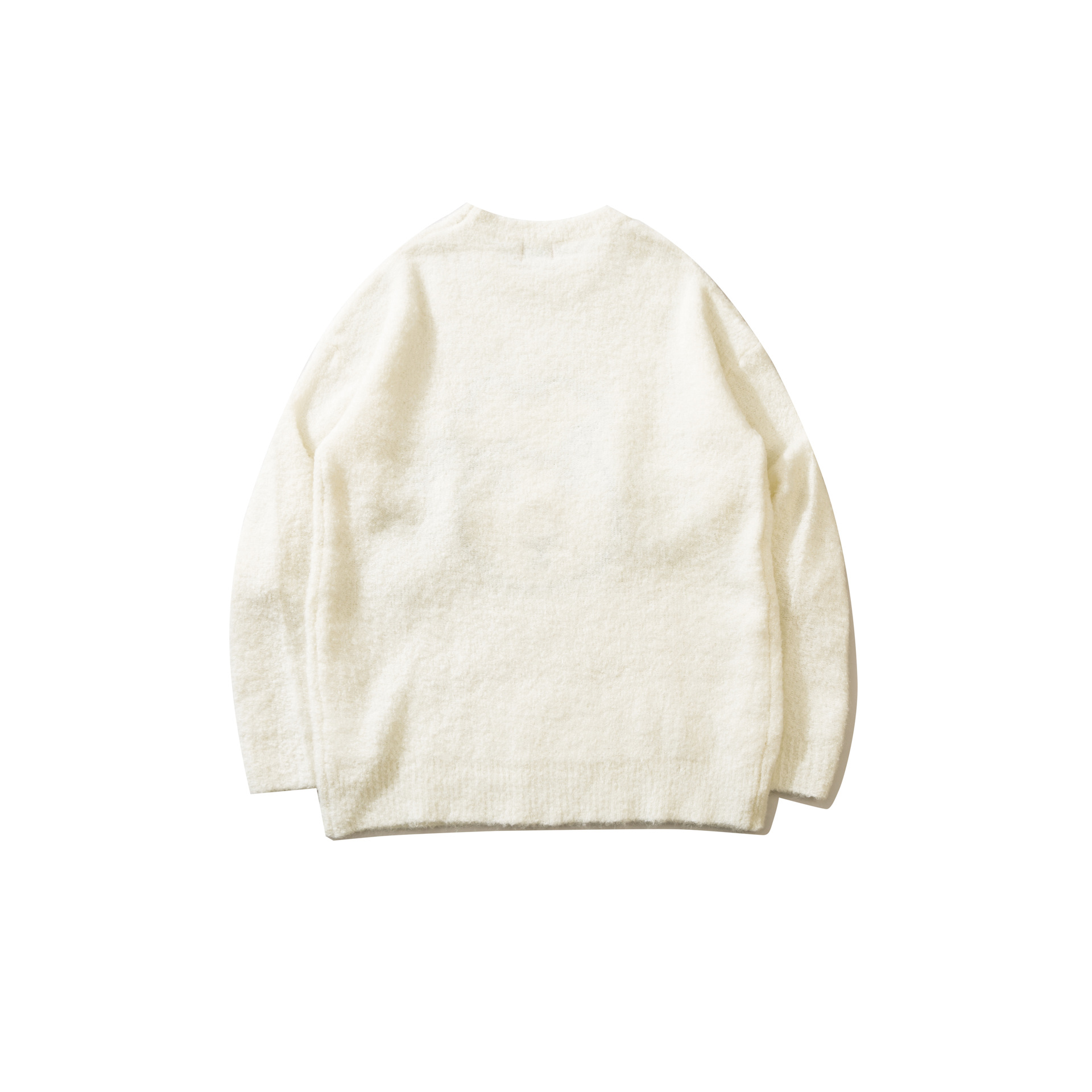 Embroidered Loose Knit Casual Round Neck 4