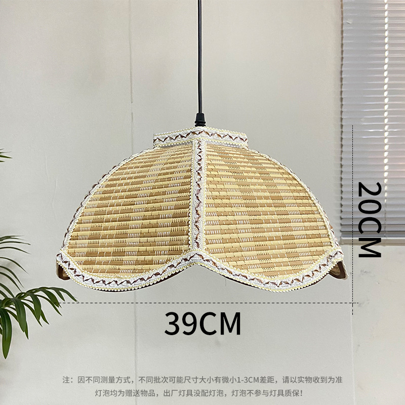 Pantalla de ratán creativa, sala de estar japonesa retro, comedor, dormitorio, restaurante de olla caliente, casa de familia, supermercado, lámpara de araña del sudeste asiático