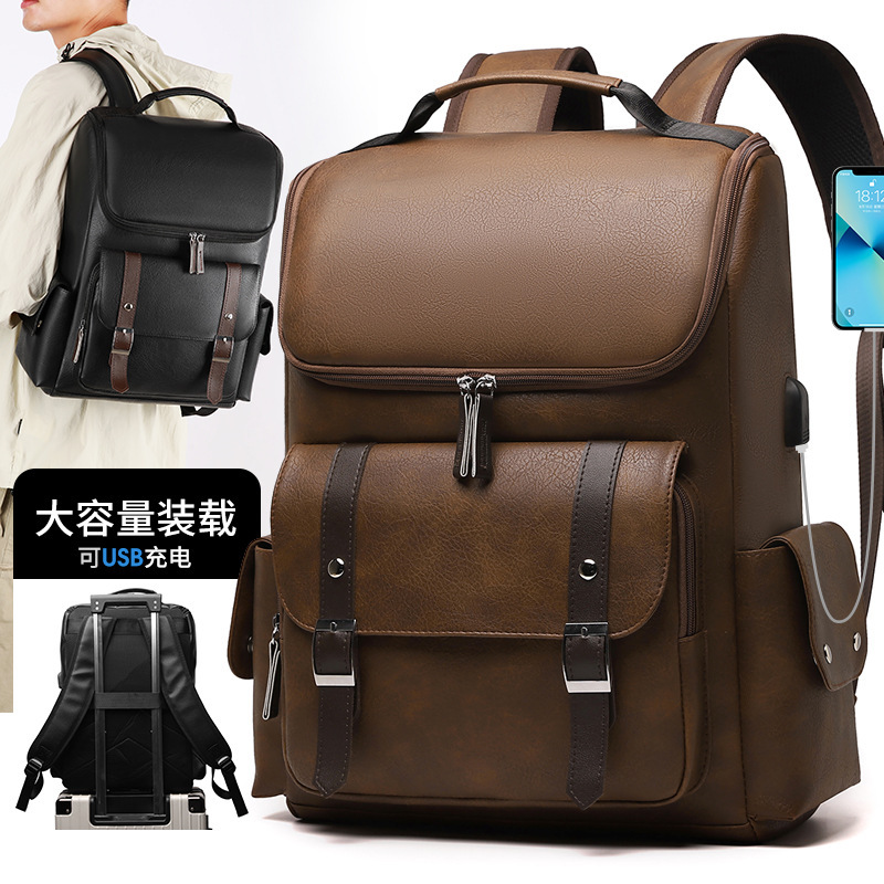 Cross-Border New Business Backpack Large Capacity High-End Laptop Bag with USB Charging Port Backpack for Men Cross-Border New Business Backpack Large Capacity High-End Laptop Bag with USB Charging Port Backpack for Men