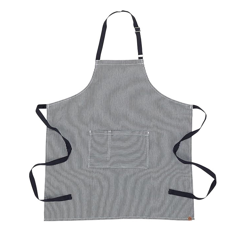 Transfronterizo Amazon rayado delantal de algodón logo personalizado ropa de cocina de cocina casa delantal de cocina