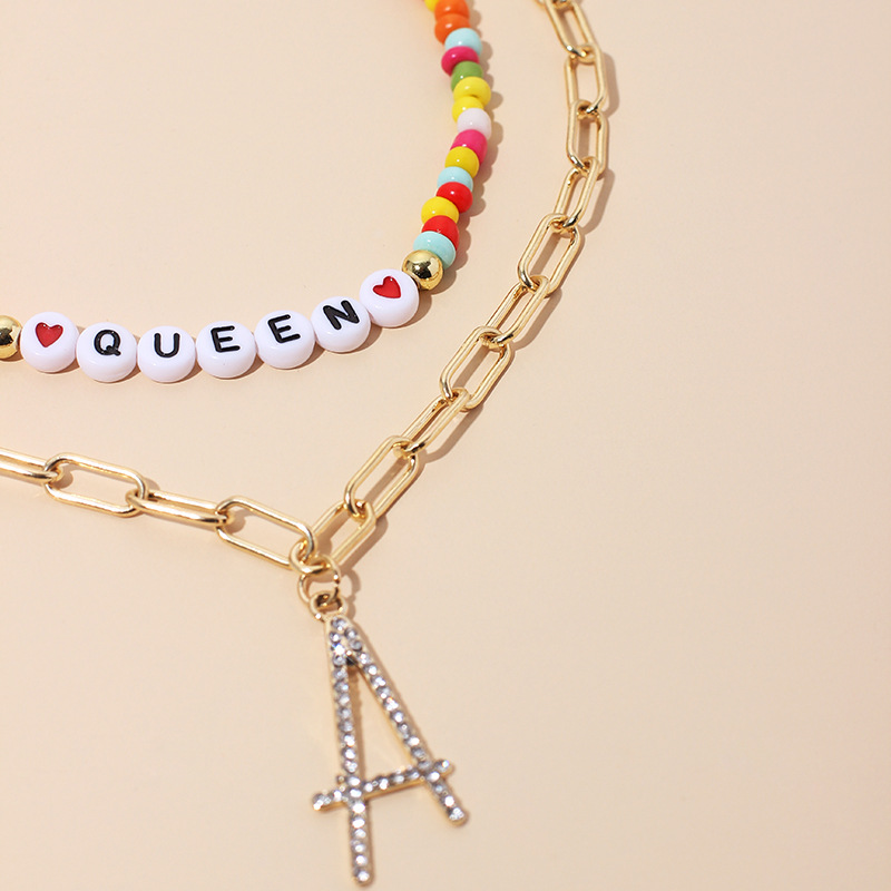 Multi-layer Letter Necklace display picture 6
