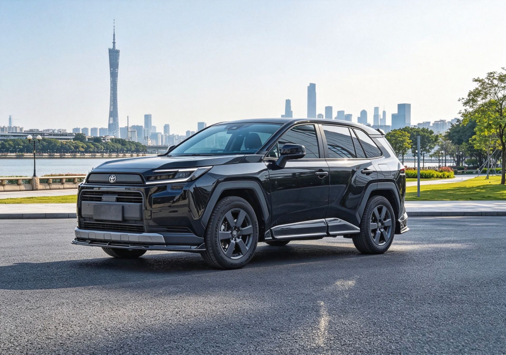 Suitable for 26 Models of Rav4, Rongfang, and Wildlander Modified Front Spoiler, Side Skirts, Rear Bumper, Roof Wing, Rear Diffuser, and Louvered Spoiler