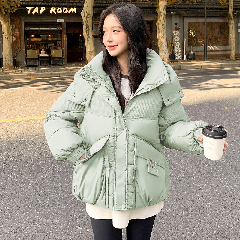 2025 nueva ropa de algodón de invierno corto coreano chaqueta suelta de moda pequeña chaqueta de algodón gruesa image 7