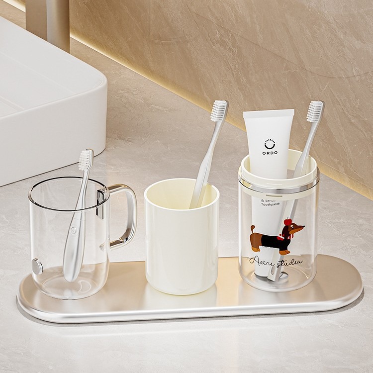 Taza de enjuague bucal, taza de lavado de viaje de lujo, taza de cepillo de dientes portátil, taza de almacenamiento de utensilios dentales domésticos, taza de almacenamiento de artículos