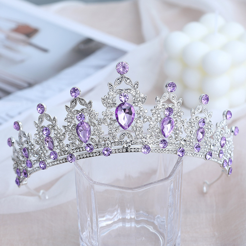 Los niños corona pastel tocado cristal accesorios para el cabello corona chica cumpleaños rendimiento diadema princesa vestido accesorios al por mayor