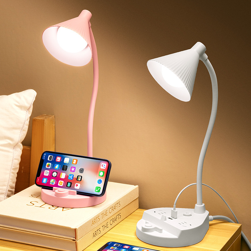 Smart socket with USB lamp eye protection desk student dormitory reading learning bedside bedroom energy-saving lamp Smart socket with USB lamp eye protection desk student dormitory reading learning bedside bedroom energy-saving lamp