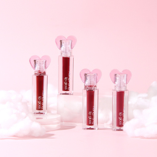 Hengfang Bingtou Love Mirror Lip Glaze Lip Gloss, moisturizing, translucent, long-lasting color, non-stick cup pouty lip student