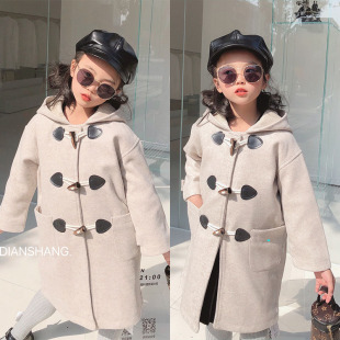 Girls' Autumn and Winter Style Woolen Outwears 2025 New Baby Korean Style Winter Clothes Kidsren's Thickeneded Warm Outwears Kidsren's Clothing
