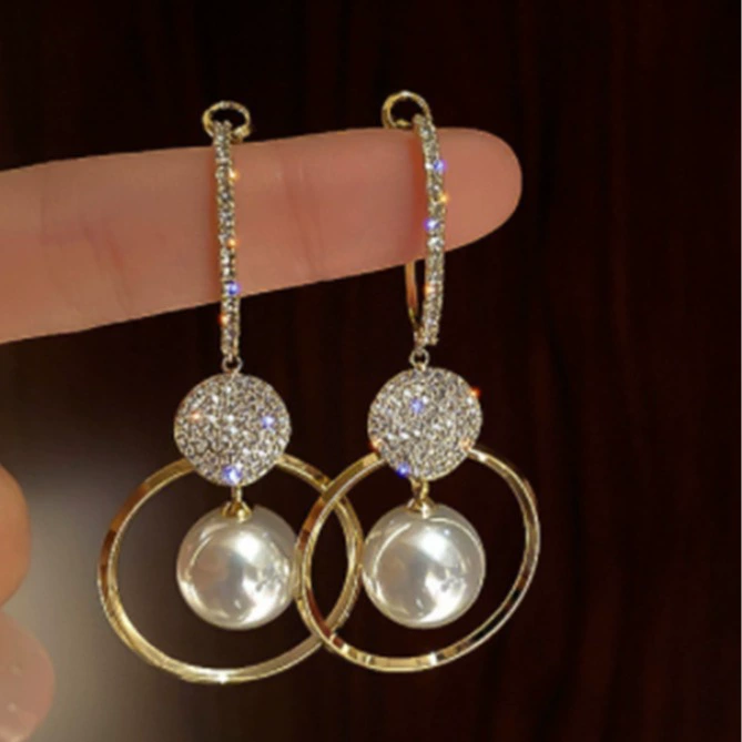 Серебряная игла, цепочка, серьги из жемчуга, 2024 год, интернет‑знаменитость