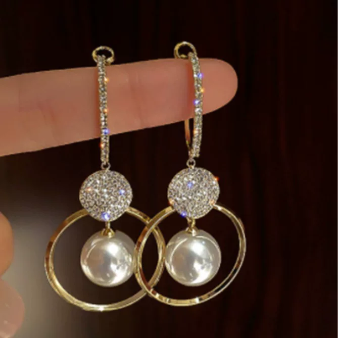 Серебряная игла, цепочка, серьги из жемчуга, 2024 год, интернет‑знаменитость