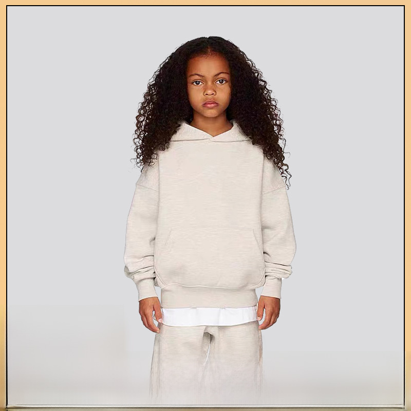 2022 FOG New Collection Double-Track Essentials 8th Season High Street Flocked Hoodie for Kids Trend Brand