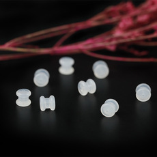 diy耳饰品耳钉配件硅胶耳迫耳钉后塞耳束胶塞不易发黄乳白色耳堵