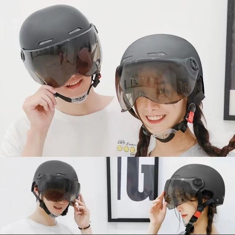 Suitable for new national standard electric vehicles, unisex, summer sun protection motorcycle riding half helmet, lightweight all-season helmet