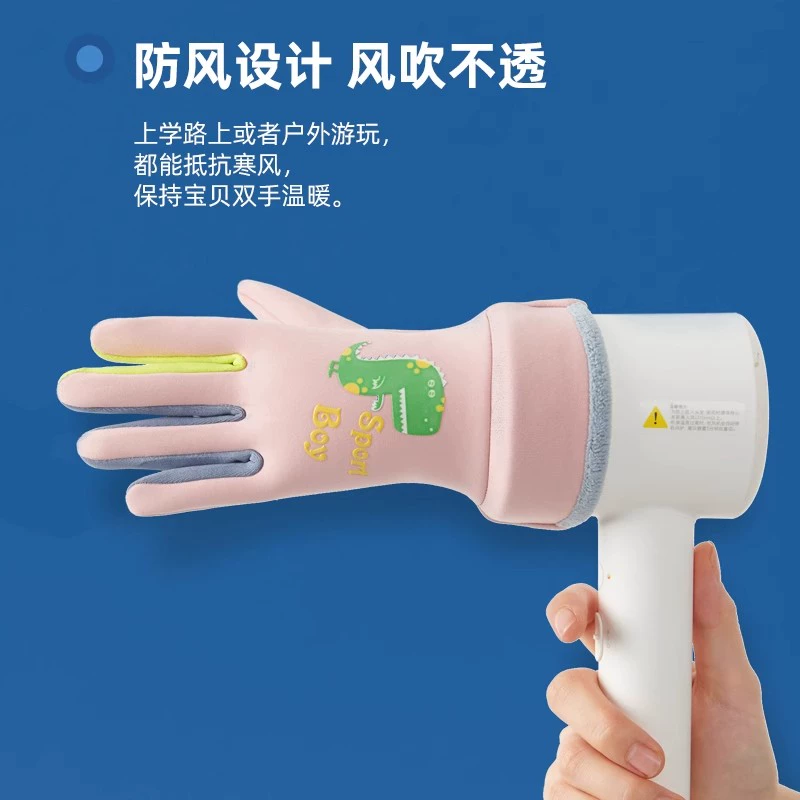 Флис водоотталкивающий детские карикатуры согревающие windproof demi-сезонные перчатки для мальчиков