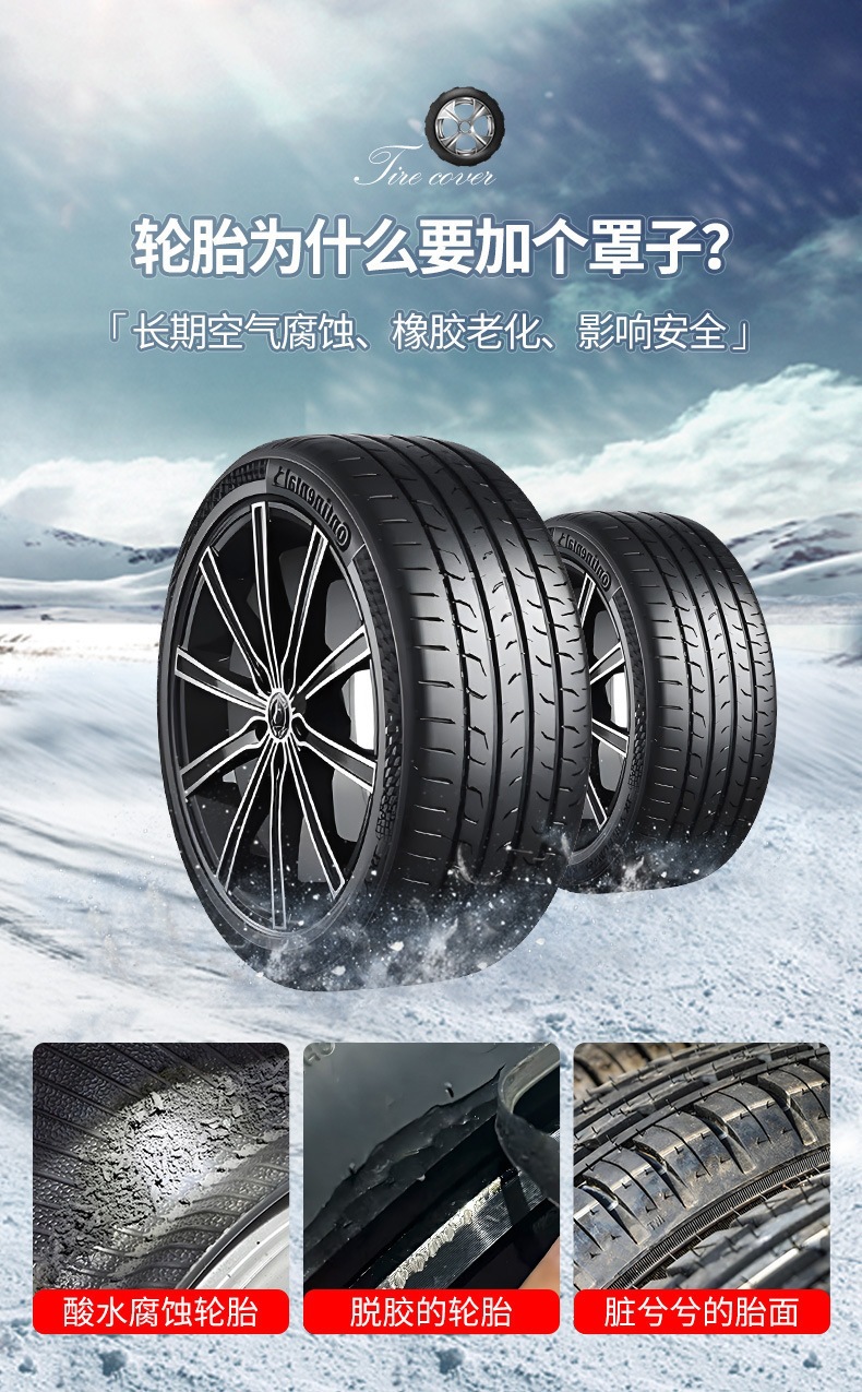 Car Tire Protective Cover, Tire Spare Wheel Storage Bag, Tire Cover, Spare Tire Cover, Snow Tire Storage Bag, Protective Cover
