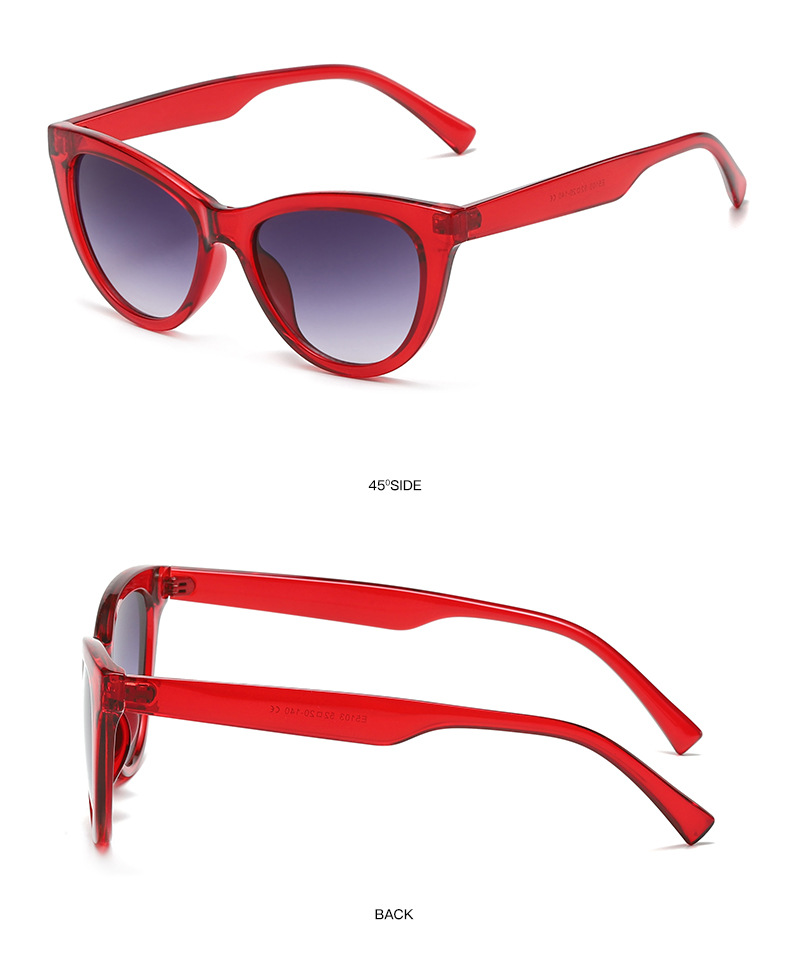 35g Weight Full Frame Glasses Structure Sunglasses Classification Ac, UV400 Protection Lens Material Cat Eye Glasses Style Outdoor, Travel Occasion Solid Color Pattern All Seasons Season Unisex Gender Retro, Classic Style Style Retro Classic Style Solid Color Ac UV400 Protection Cat Eye Full Frame Women's Sunglasses 15