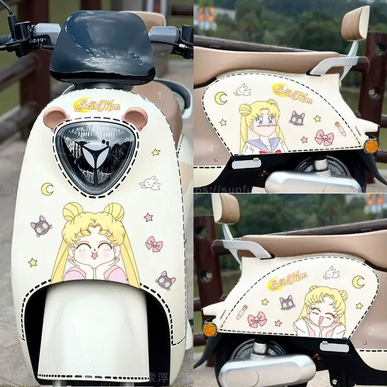 美少女戦士セーラームーン電動バイクボディステッカーヤディエマサニーカーフ漫画装飾ステッカー防水日焼け止め|undefined