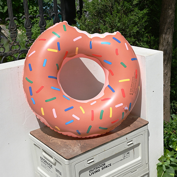 inflatable double-layer swimming ring