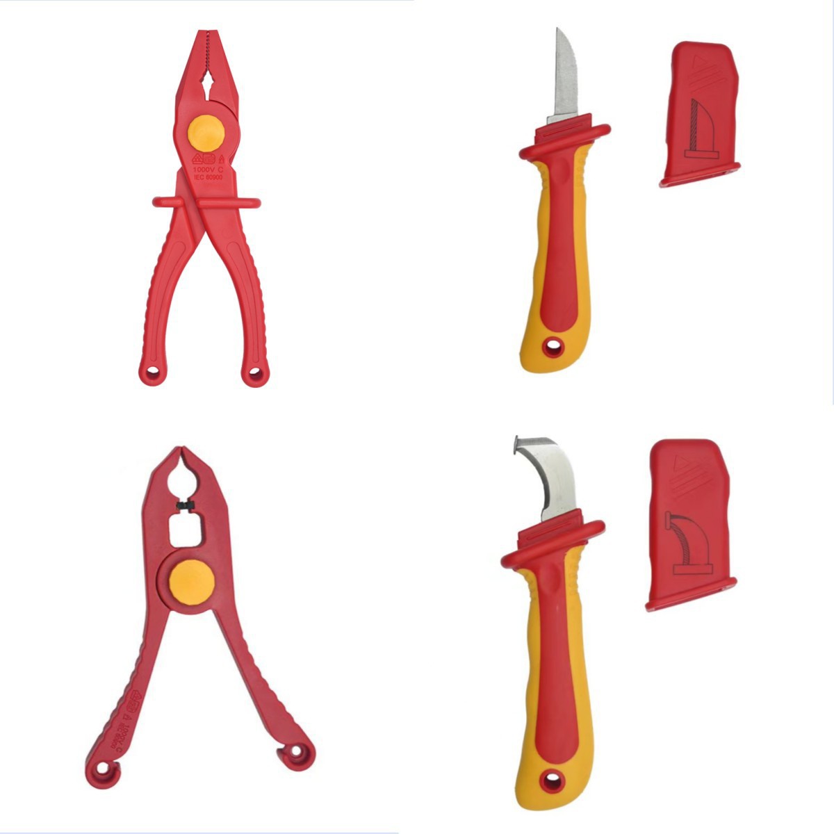 Cuchillo eléctrico aislante de plástico aislante VDE IEC60900 resistente a alta tensión 1000V antimagnético