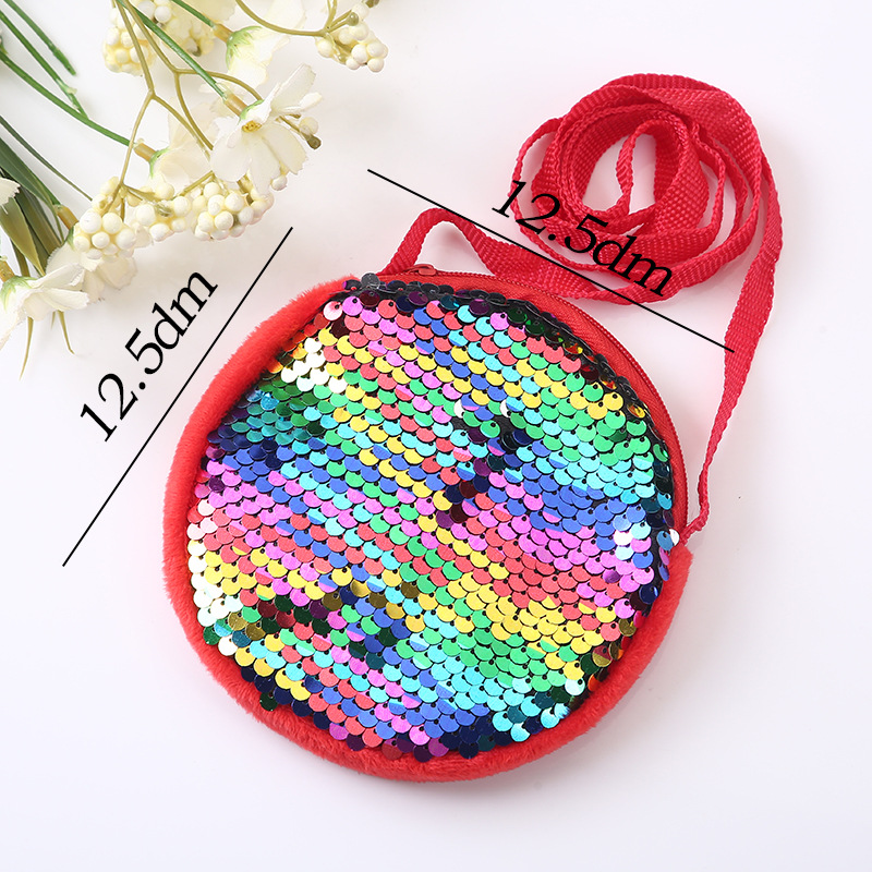 Women's Solid Color Cloth Sequins Zipper Kids Wallets display picture 11