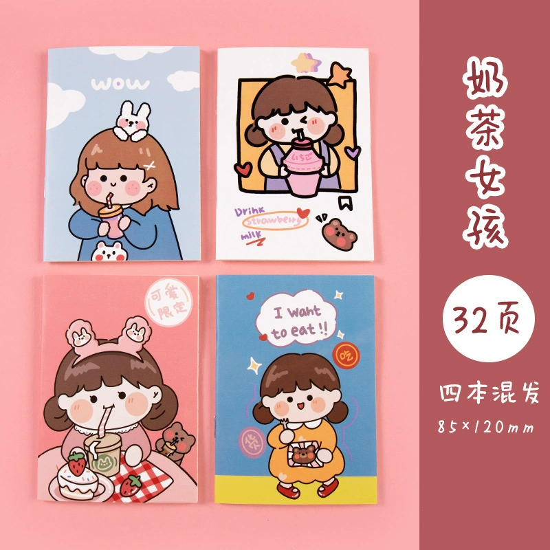Cute Hardcover Notebook for Kids, 8.5×12 cm, Elementary School Portable Notepad, Assorted Covers
