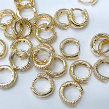 微镶锆石简约时尚耳圈耳扣女不规则耳环小众冷淡风设计高级感气质