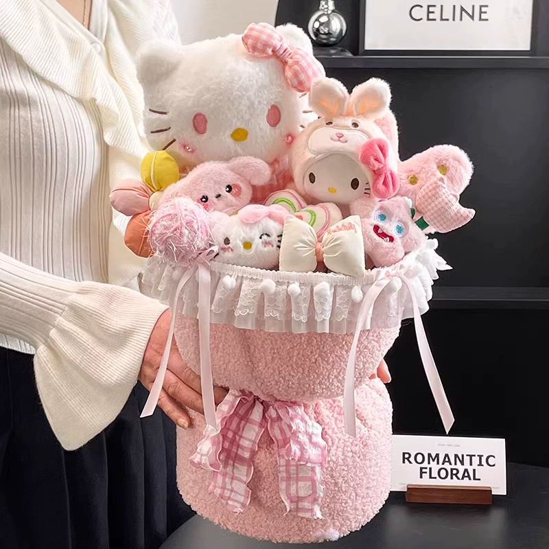 Куколка Hello Kitty для Дня Святого Валентина, букет, подарок на день рождения