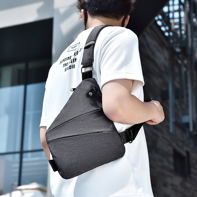 Bolso de pecho deportivo casual para hombres transfronterizos anti-dropper bolso de moda simple bolso de hombro de moda al aire libre ligero