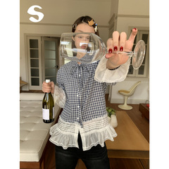 Sleep at 11 春装韩系穿搭蕾丝花边屁帘内搭叠穿衬衫女设计感上衣
