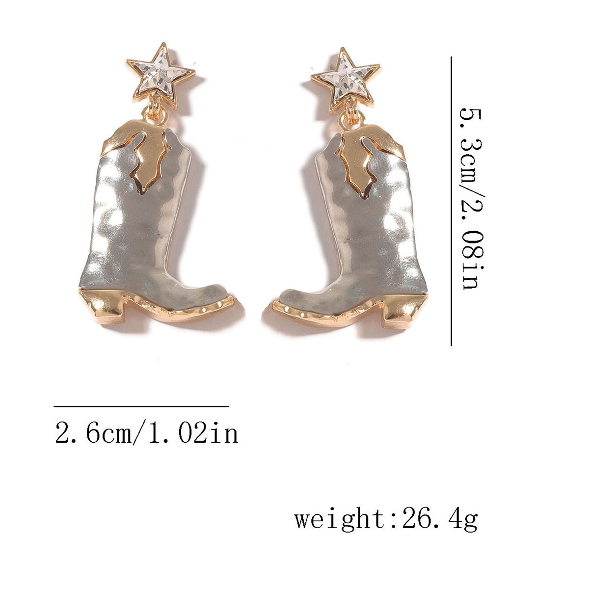 29g Weight Alloy Ear Needle Material 1 Pair Simple Style Classic Style Boots Zinc Alloy Drop Earrings