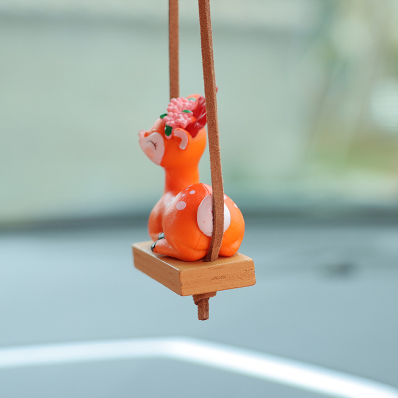 Yilu Shunfeng cartoon sika deer Car Rearview Mirror car pendant car decoration supplies car pendant pendant