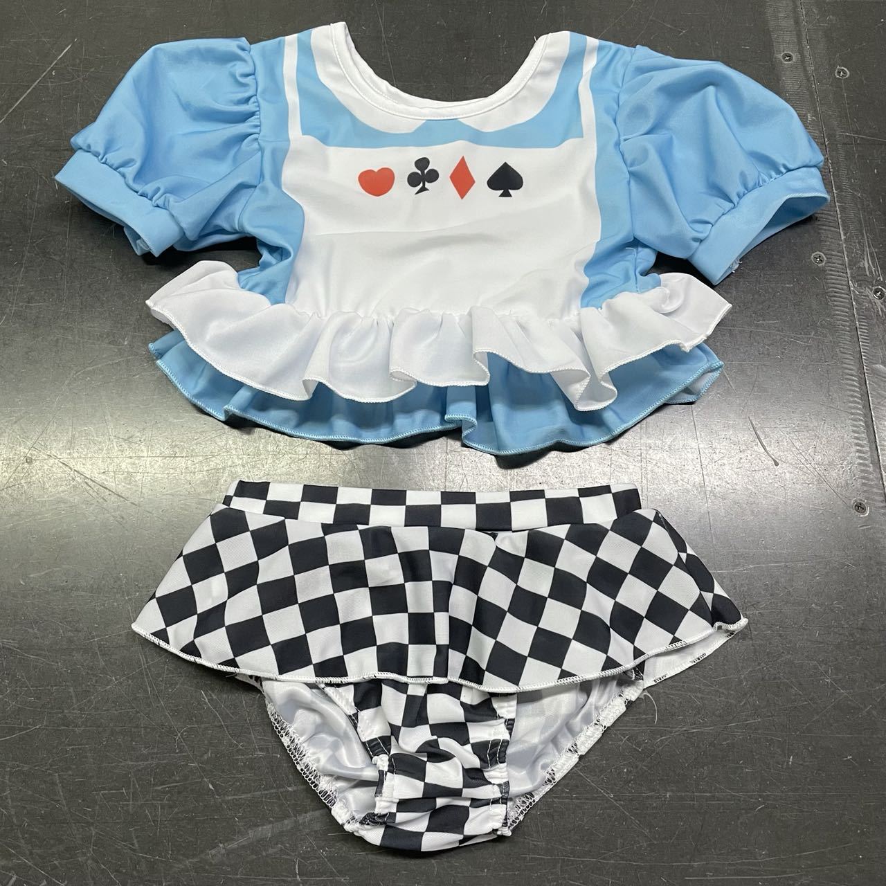 Girl'S Cartoon Color Block Crop Top Kids Swimwear display picture 7