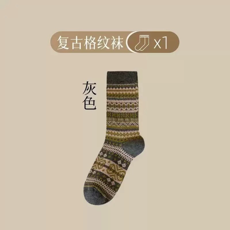 秋冬季新款袜子女中筒袜复古民族风堆堆袜美拉德好看袜子诸暨袜业|undefined