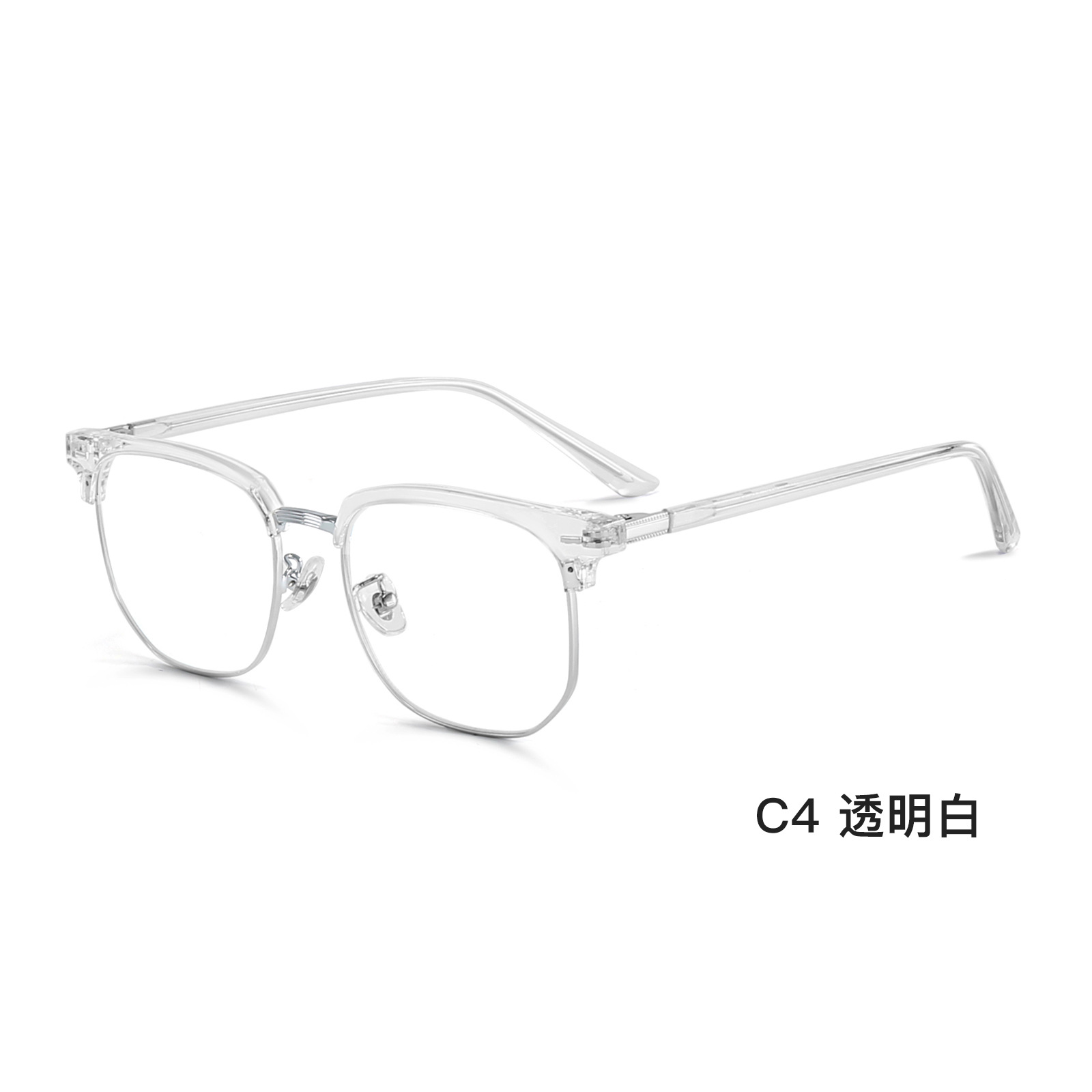 Casual retro aleación de cejas de tendencia hombre cuadrado marco de gafas Danyang miopía mayorista acepta muestras fijas