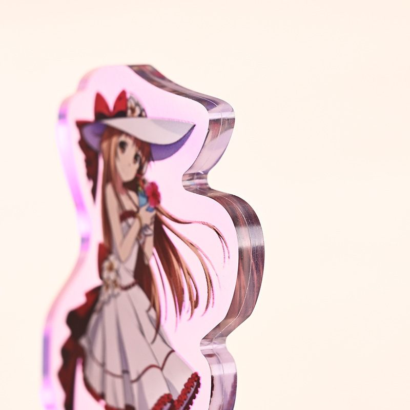 アクリルスタンドカスタマイズされた二次元アニメーション周辺機器カラフルなレーザーキャラクタークリエイティブ透明カードデスクトップ装飾品|undefined