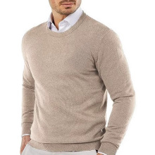 跨境新款外贸男装男式圆领毛衣针织衫纯色休闲长袖毛衫套头衫上衣