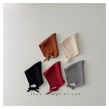 可爱宝宝尖尖顶精灵帽秋冬季儿童韩系针织护耳帽穿搭凹造型毛线帽