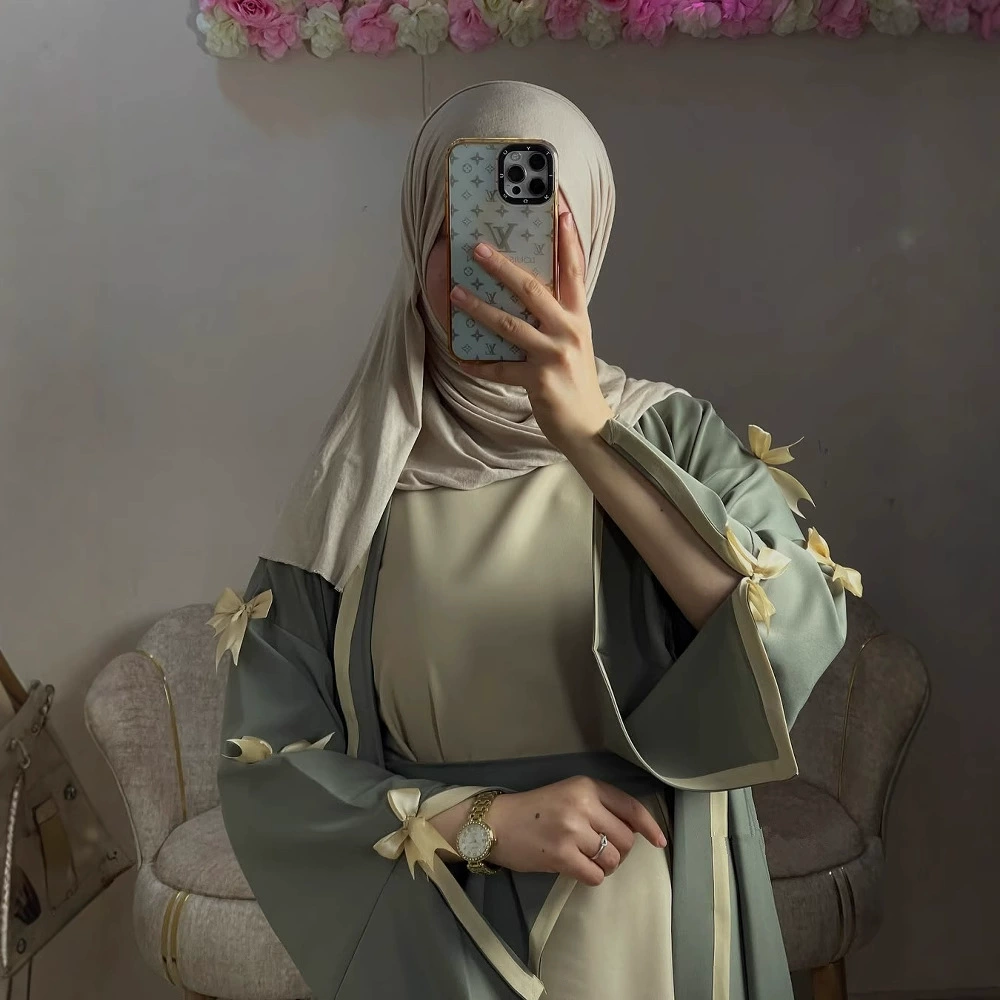 Новое платье-абайя Loriya 2025 года, свободного кроя, с бантом для женщин Ближнего Востока и Аравии.