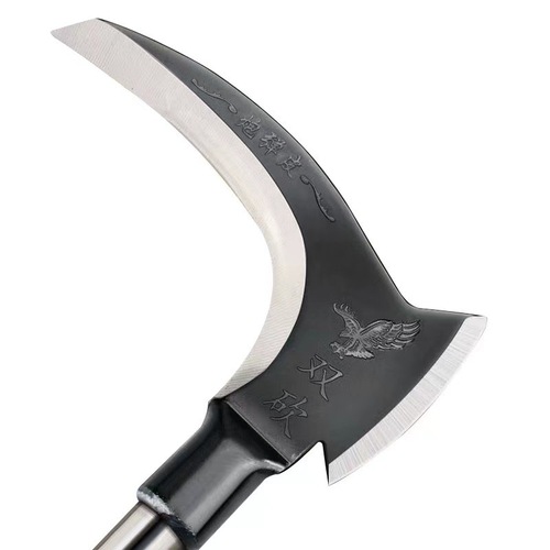 Long-handled scythe grass cutter multifunctional mountain opening fishing outdoor farm tools harvesting chopping firewood axe hardware tools 