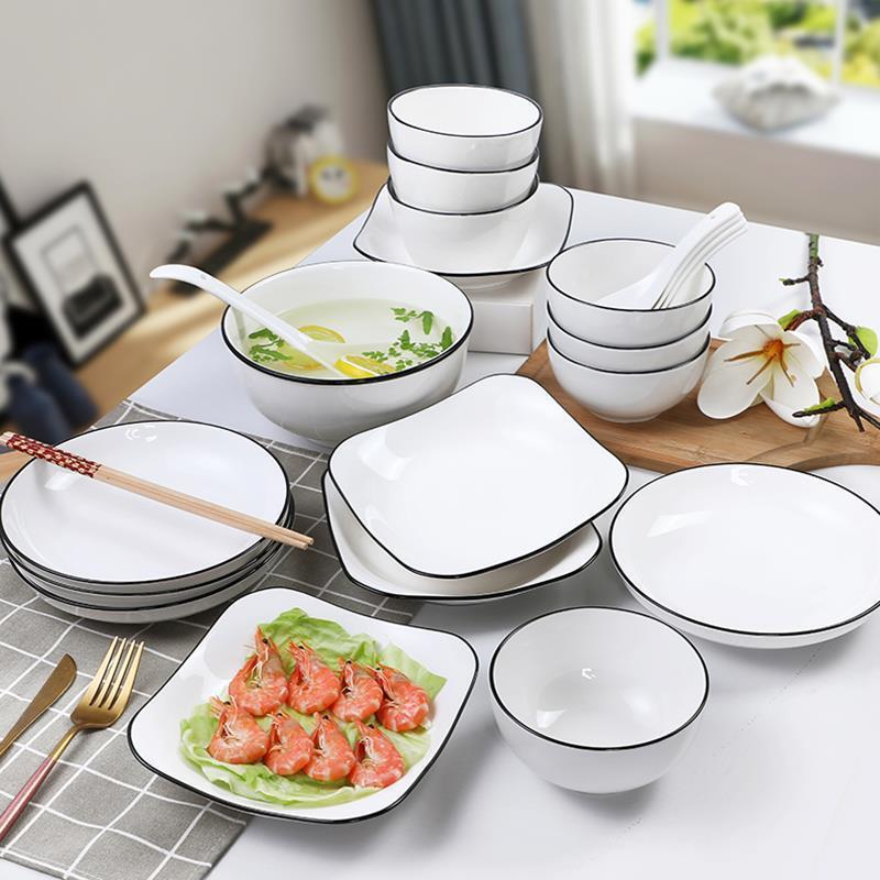 Jingdezhen Japanese Style Bowl and Dish Set Nordic Ceramic Bowl and Chopsticks Plate Household Tableware Microwave Oven Dining Bowl Small Soup Bowl Jingdezhen Japanese Style Bowl and Dish Set Nordic Ceramic Bowl and Chopsticks Plate Household Tableware Microwave Oven Dining Bowl Small Soup Bowl