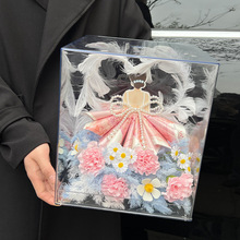 网红婚纱公主卡片高级花束贺卡花艺吊牌花店蛋糕烘焙鲜花插卡批发