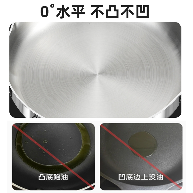 Saladora de acero inoxidable 316 sin recubrimiento antiadherente para uso doméstico, estufa de gas, horno electromagnético, sartén especial para pastel