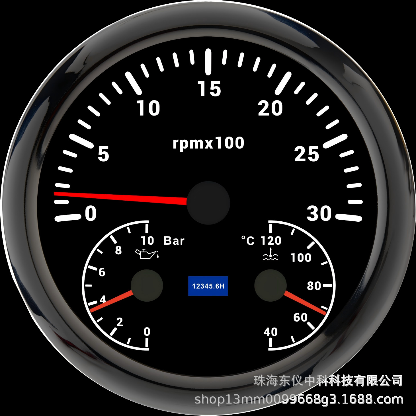 110mm Pointer Tachometer Engine Tachometer 0-3/4/6/7/8Krpm Combined Oil Pressure Gauge Water Temperature Gauge