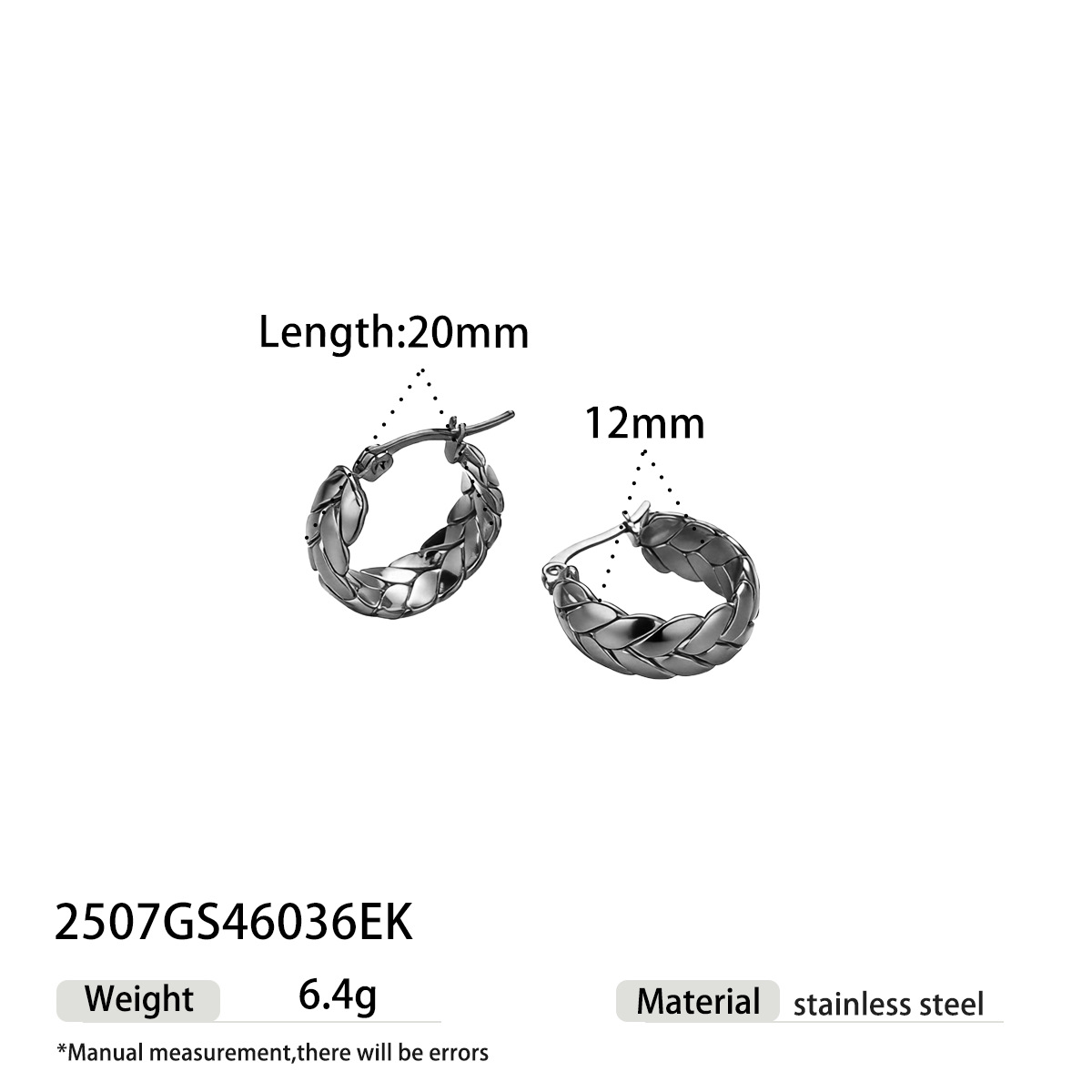 TENA europa y americana pendientes de acero inoxidable temperamento de alta calidad trenzado galvanizado de oro de titanio de 18k inserciones de joyería transfronteriza