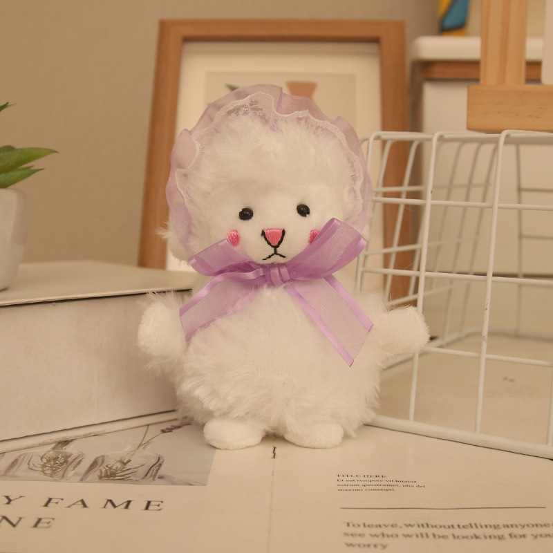 Blush Little Sheep Doll Llavero Colgantes Dibujos animados Peluches Muñecas Pareja Bolsos Colgantes Muñecas al por mayor