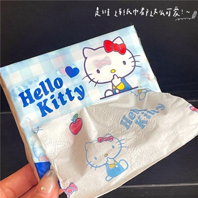 [Sanrio] Cute Kitty Hello Kitty Printed Paper Napkins Portable Small Bag Facial Tissue