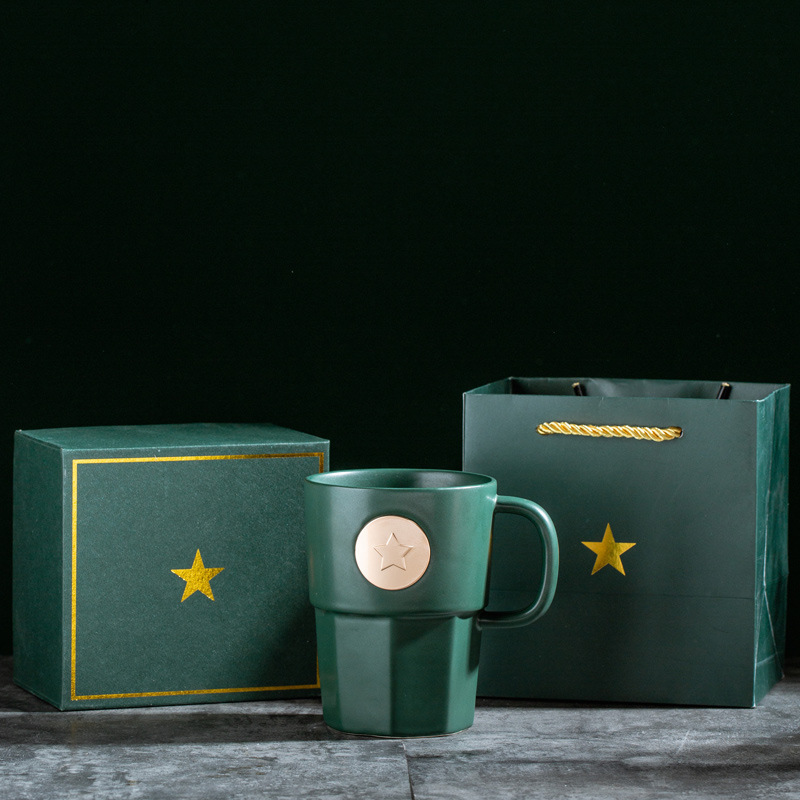 Tazas de bronce Starbucks tazas de cerámica tazas de café tazas de bronce tazas de agua bolsas de regalo logotipo