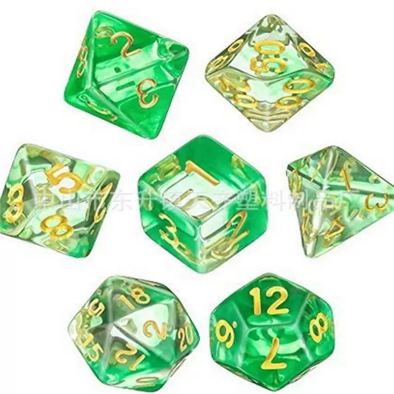 Акриловые кости, пластиковая настольная игра, 7 штук