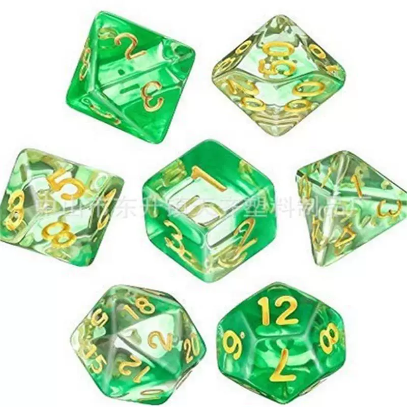 Акриловые кости, пластиковая настольная игра, 7 штук